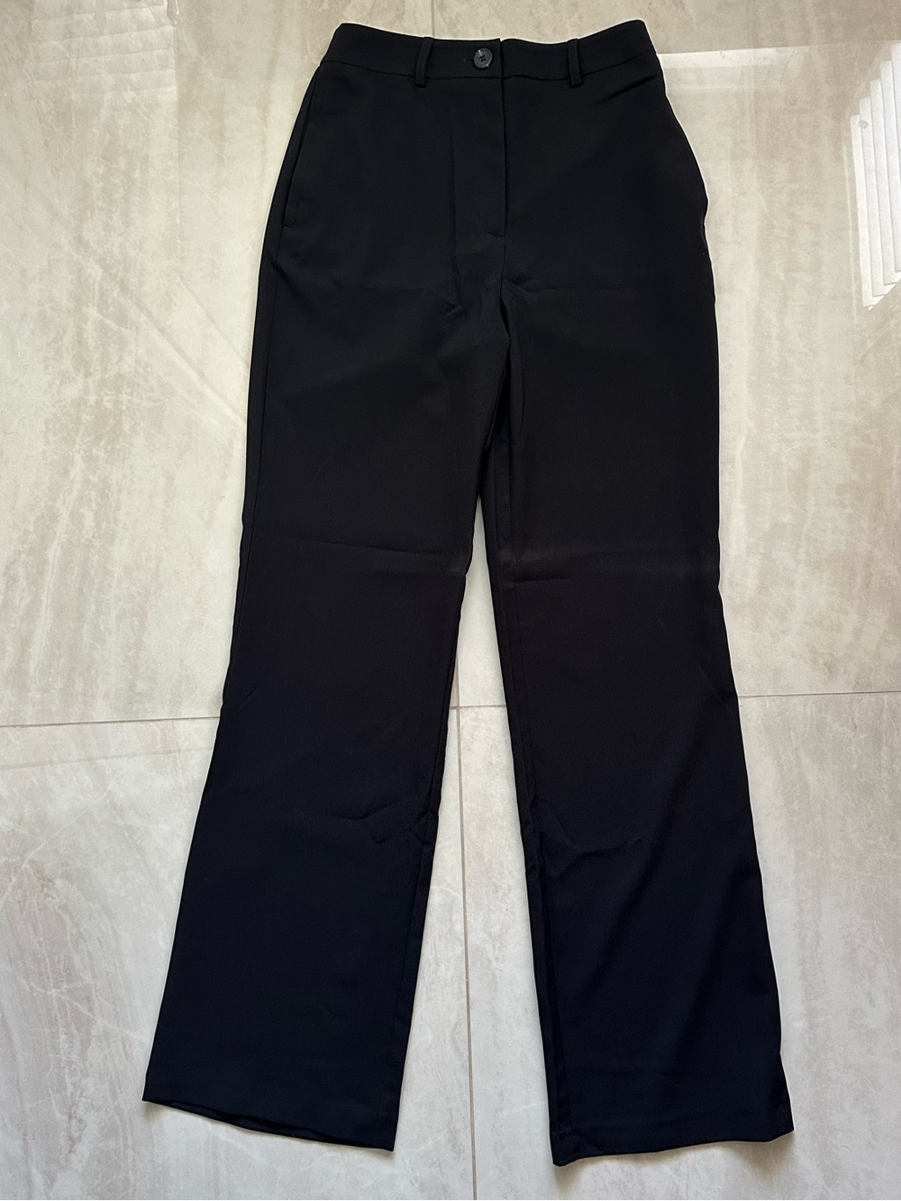 Topshop Black Wide Leg Dress Pants
